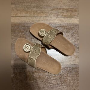 Jack Rogers Gold Sandals